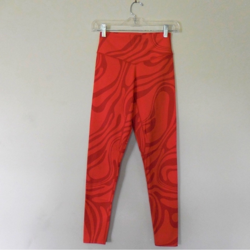 Balance Athletica Now Vitality Orange Zebra High Waisted Leggings Size Medium